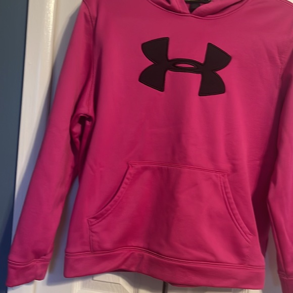 Under Armour kids dri-fit hoodie in magenta pink size youth XL - Picture 4 of 8
